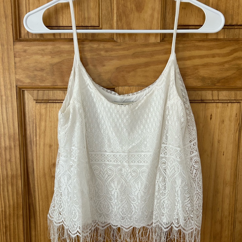 Abercrombie & Fitch Cream Lace Tank